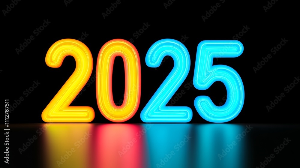 Illuminated Numbers 2025: New Year Celebration Illuminated Numbers 2025: New Year Celebration