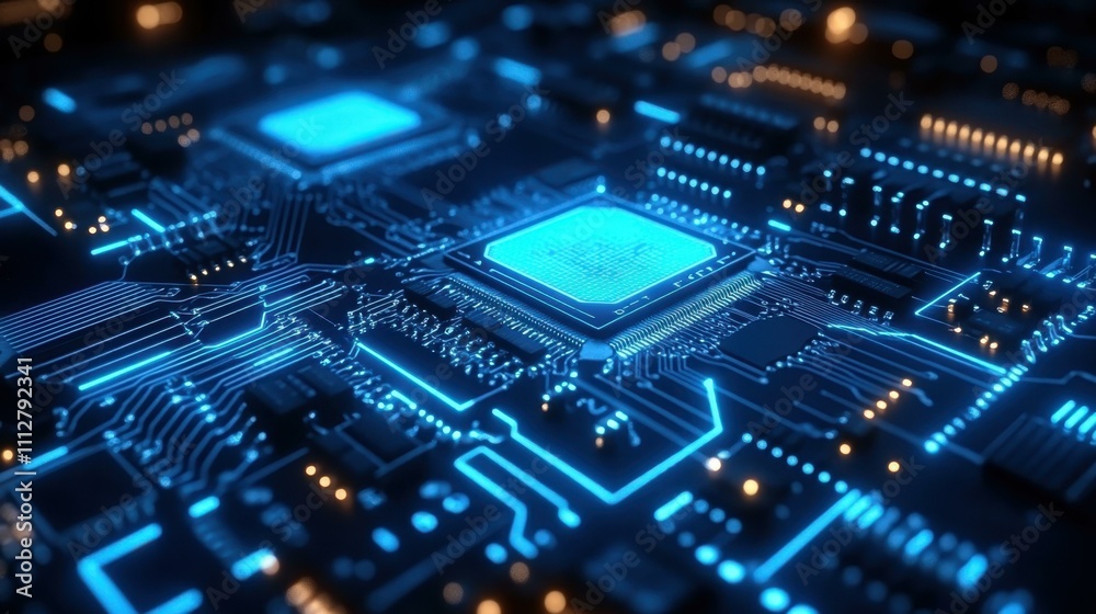 CPU and microcircuits image Technological abstraction Abstract image One main object high quality very detailed CPU and microcircuits image Technological abstraction Abstract image One main object high quality very detailed