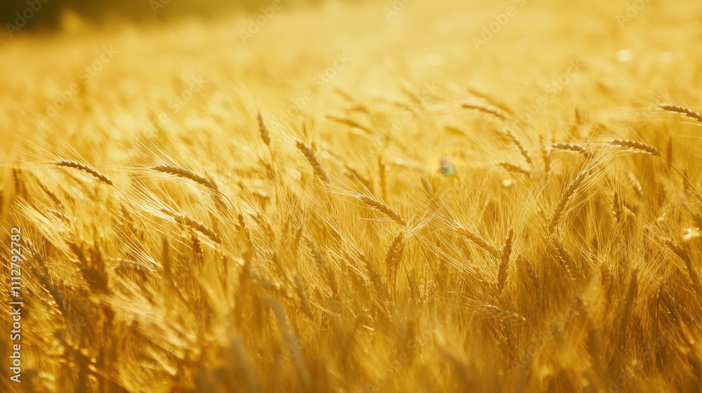 Golden wheat fields sway gently under the warm sun during the harvest season Golden wheat fields sway gently under the warm sun during the harvest season