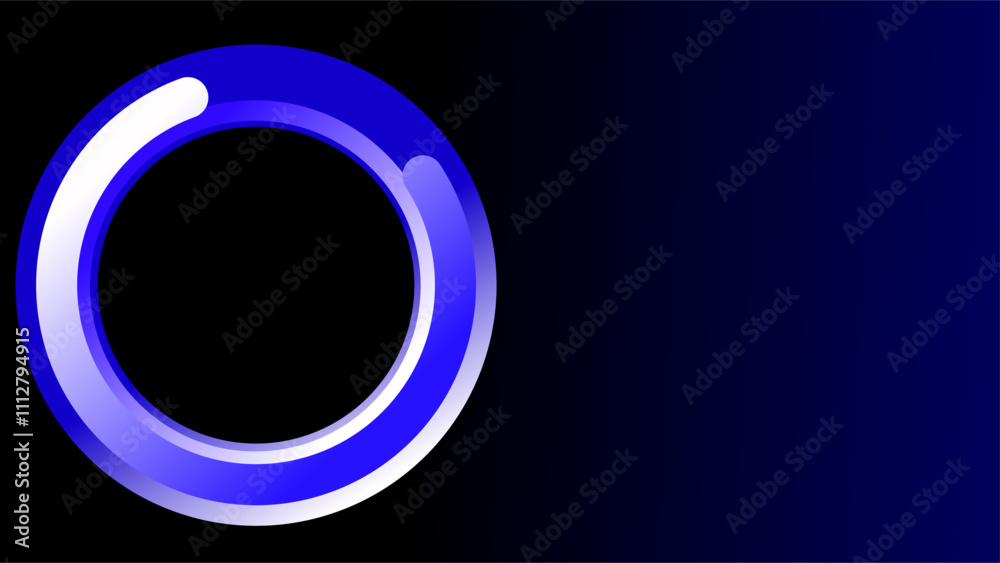 Spinning multi layer circles glowing over a dark blue gradient background Spinning multi layer circles glowing over a dark blue gradient background