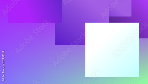 White square emphasis over fading blue squares gradient background