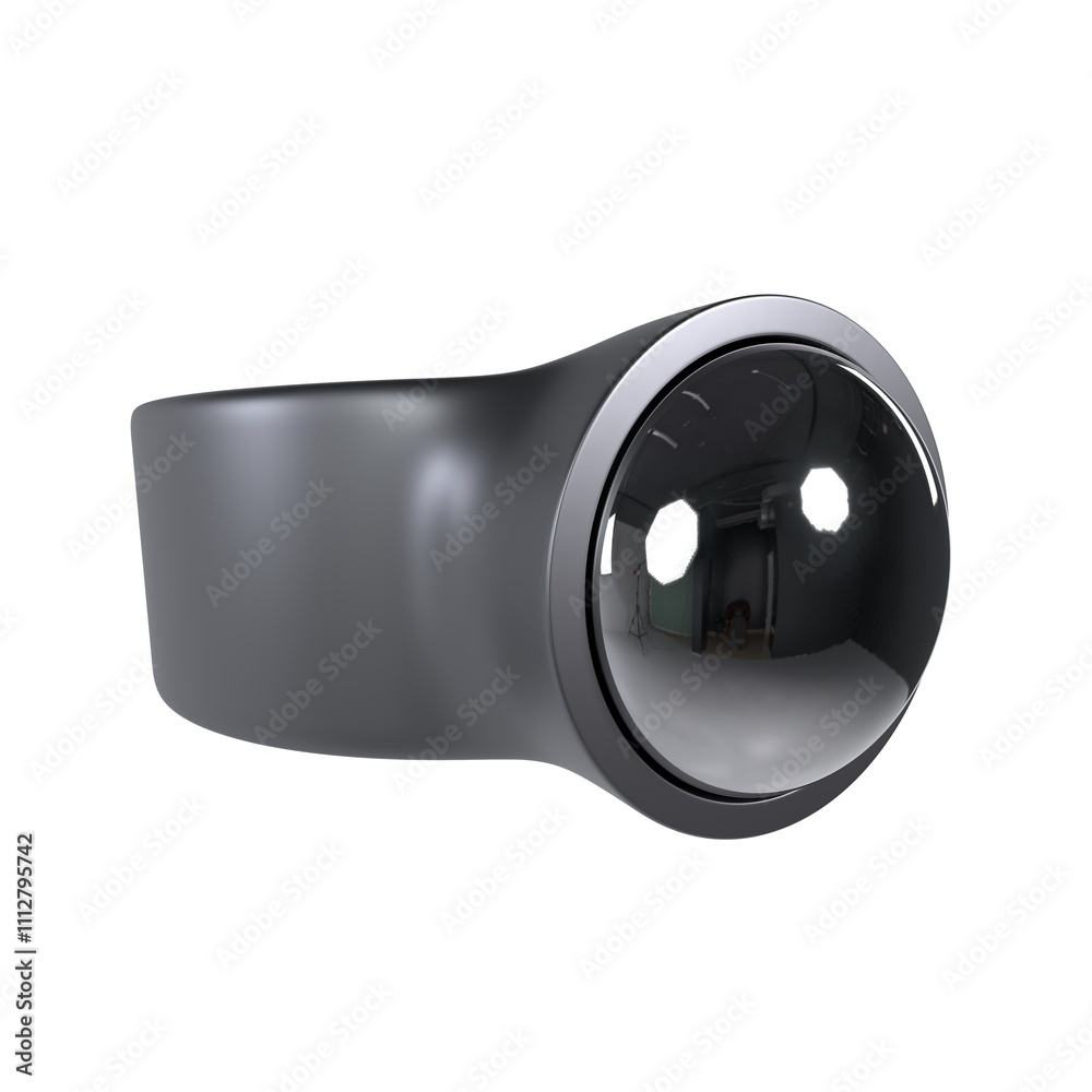 Futuristic 3D rendering of a sleek wearable device design Futuristic 3D rendering of a sleek wearable device design