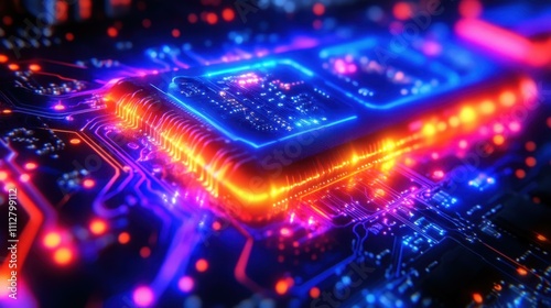 CPU and microcircuits image Technological artistry Abstract image One main object high quality very detailed