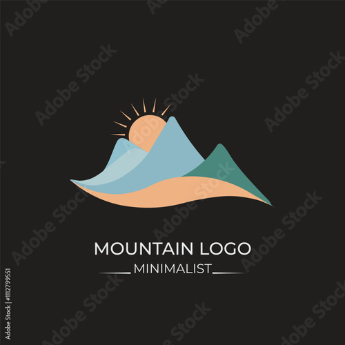 mountain logo design template