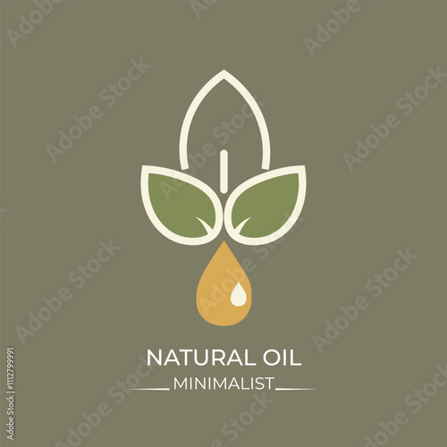Natural oil logo template design