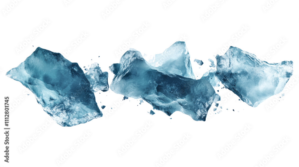 Fototapeta premium Icebergs transparent background