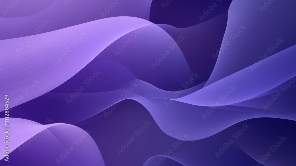 Flowing Purple Waves with Soft Transitions and Elegant Curves Flowing Purple Waves with Soft Transitions and Elegant Curves