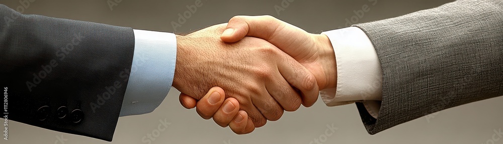 Business handshake symbolizing partnership and agreement concept