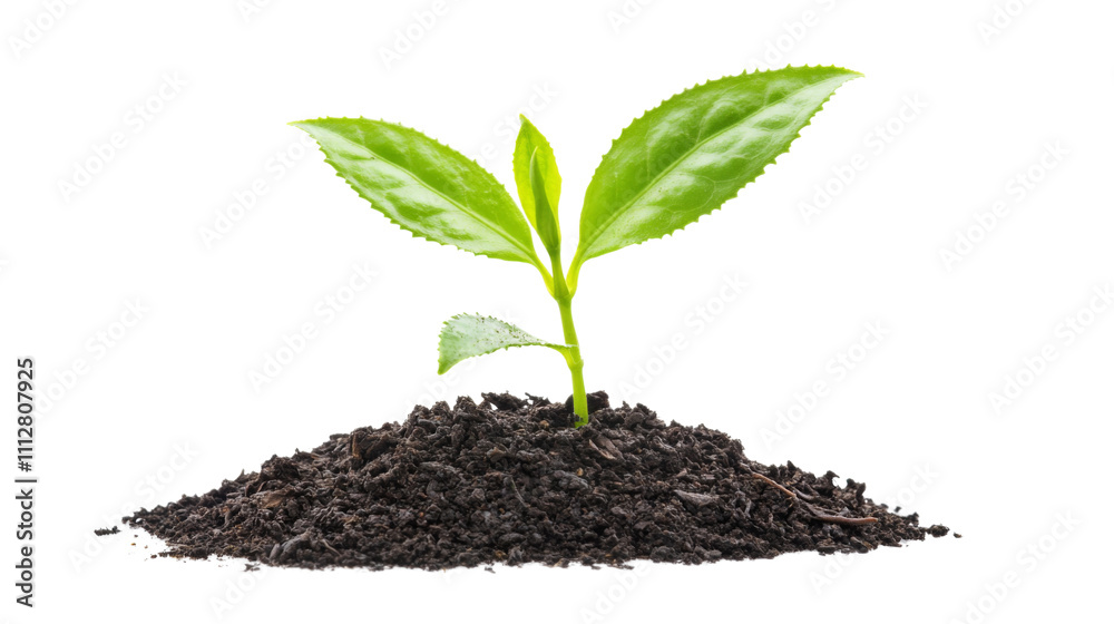 Plant growing from soil transparent background Plant growing from soil transparent background