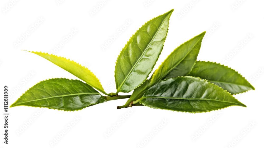 Obraz premium Green tea transparent background