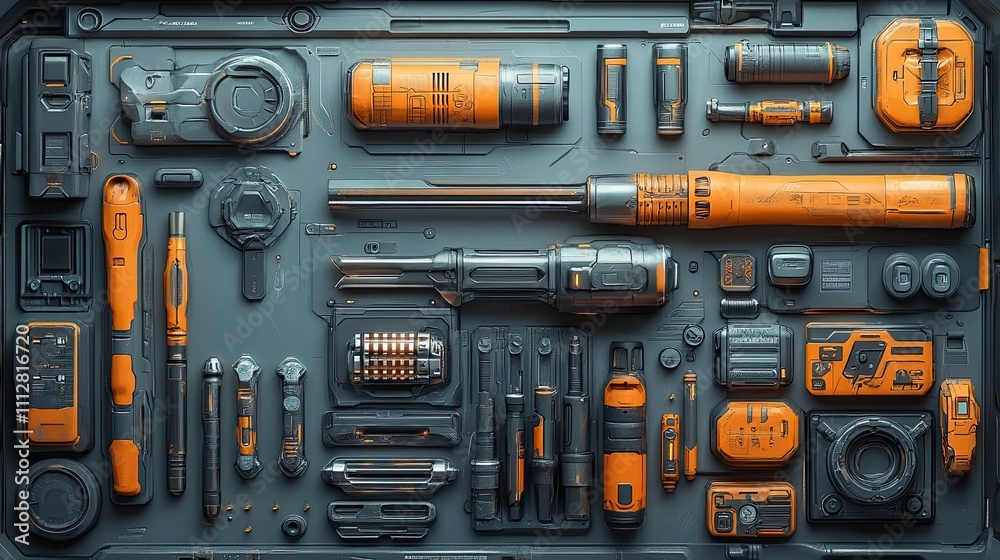 make a representation of some tools futuristic screwdriver hammer et make a representation of some tools futuristic screwdriver hammer et