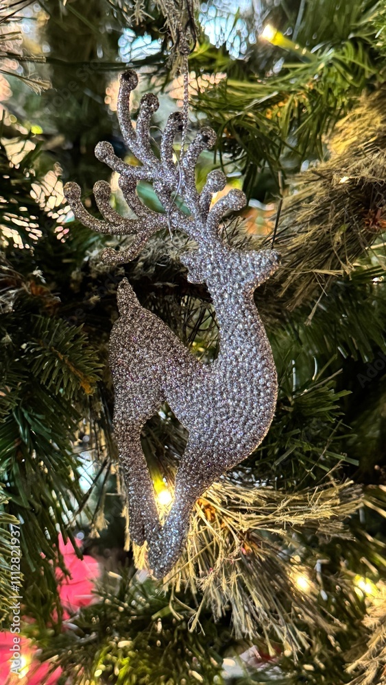 Fototapeta premium christmas ornaments and decorations close up