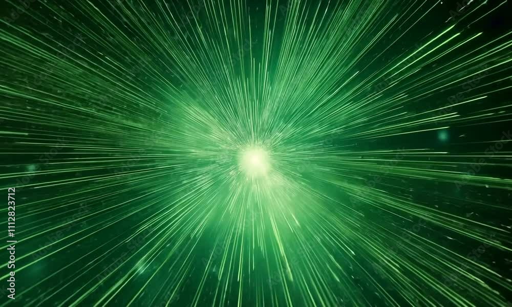 future speed green color technological ai generated video