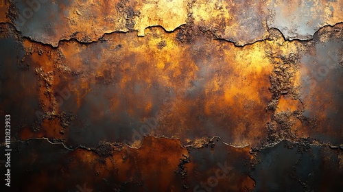 old grunge copper bronze rusty texture wallpaper with a gold background effect