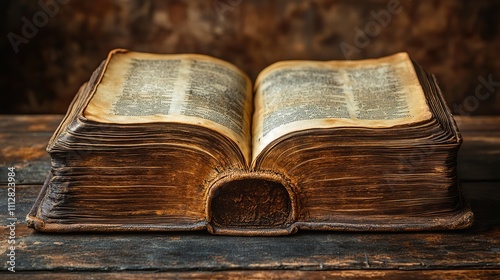 old holy bible book on a dark background selective focus