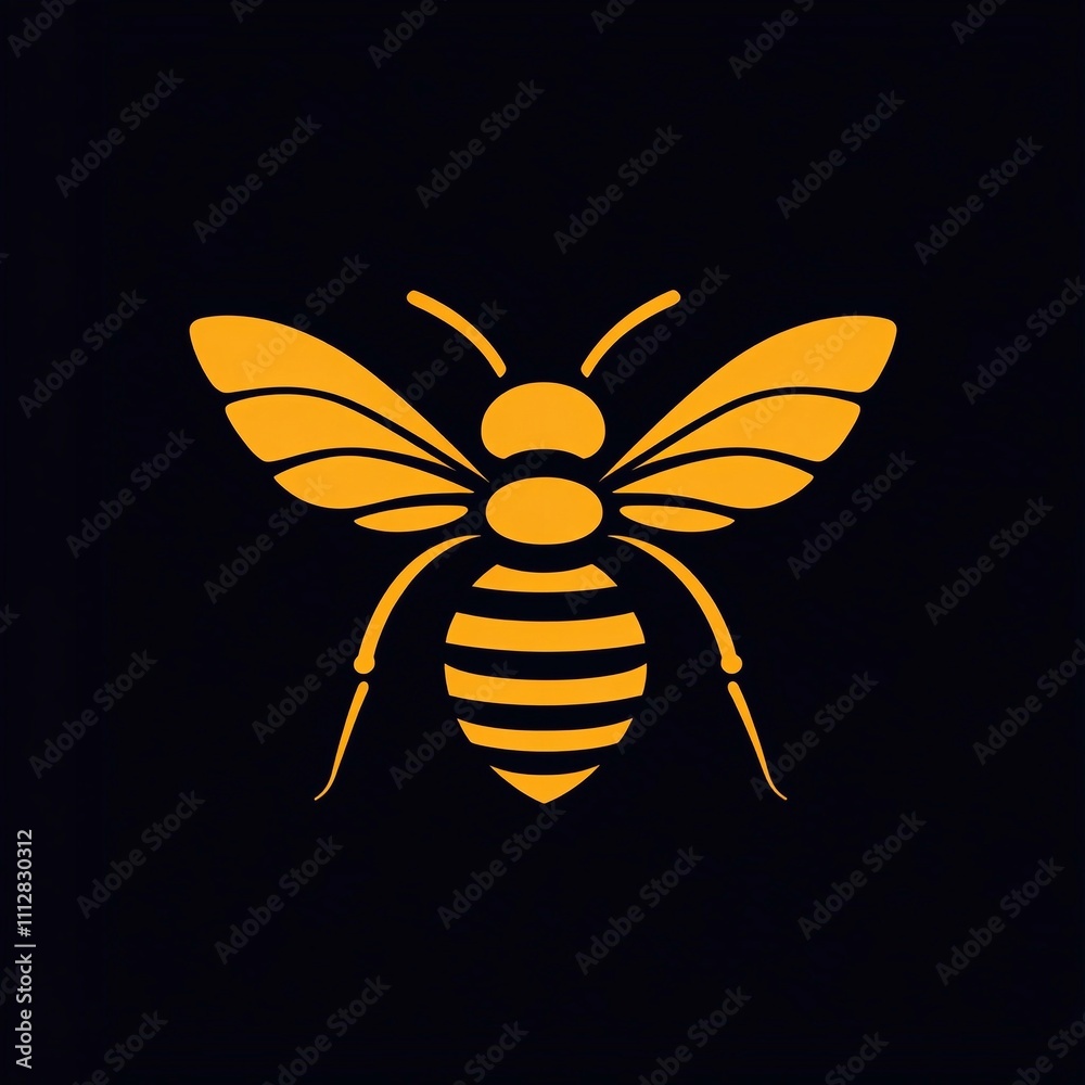Fototapeta premium Simple Worker Bee Logo Design