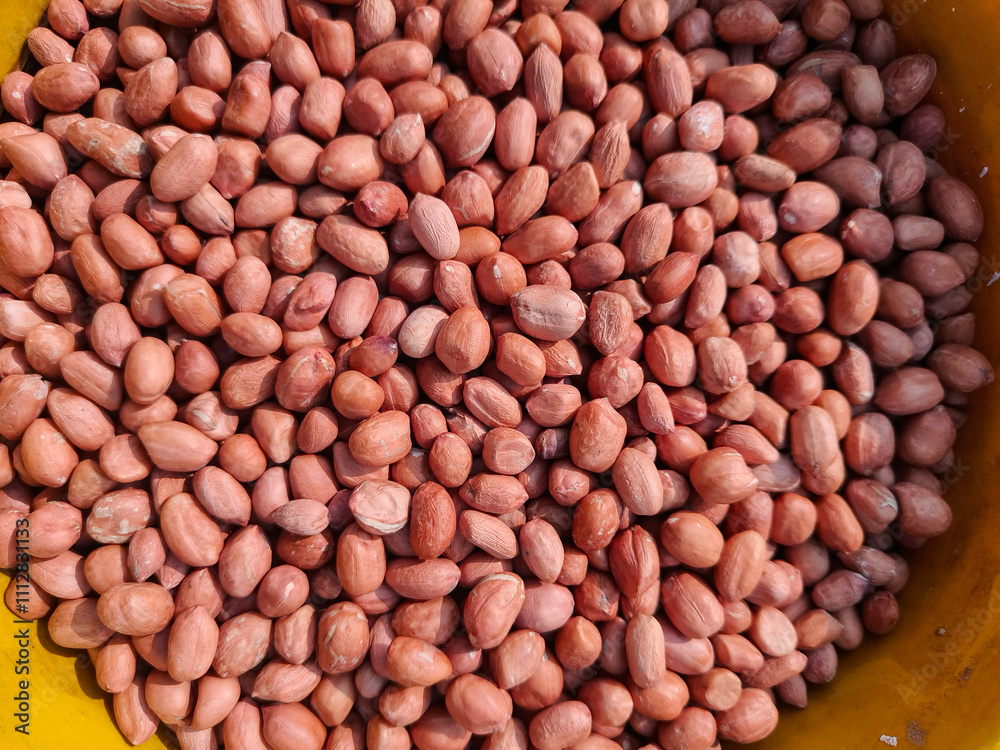 Red Organic Peanuts Closeup Photos