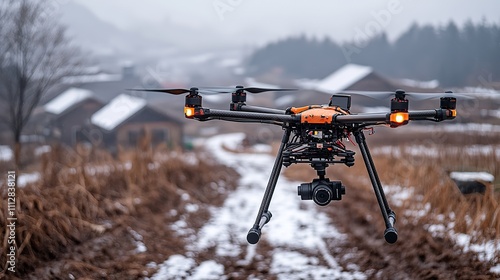smart farmer uses drone for various fields such as research analysis land scanning technology smart technology concep