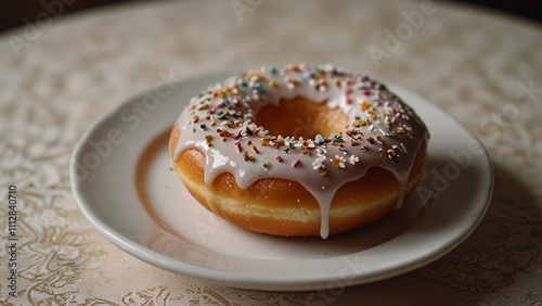donut on a plate