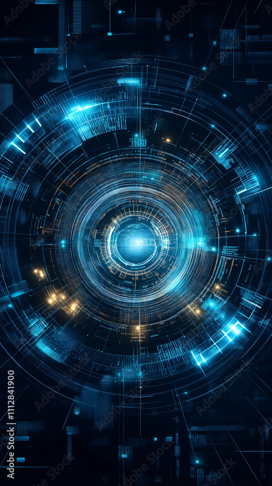 speed future technology blue dark color vertical background ai generated visual concept speed future technology blue dark color vertical background ai generated visual concept