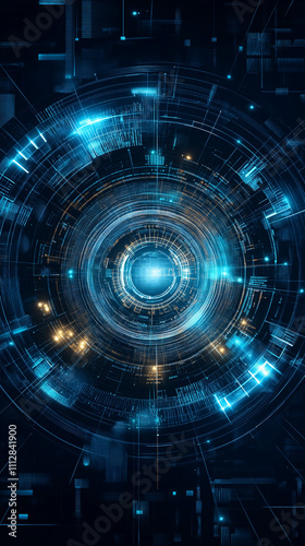 speed future technology blue dark color vertical background ai generated visual concept