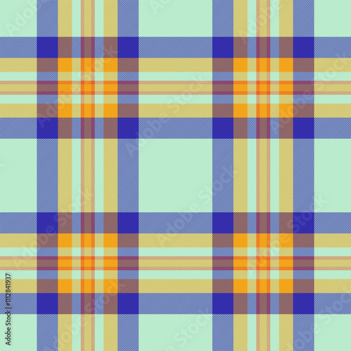 Template texture pattern fabric, strip tartan textile vector. List check seamless background plaid in light and indigo colors.