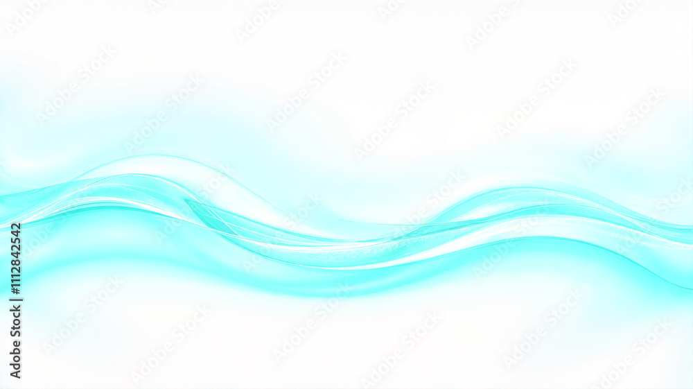 Fototapeta premium Elegant light blue waves on a white background