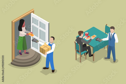 3D Isometric Flat Vector Illustration of QR Code For Payment, Electronic Scan, Digital Technology