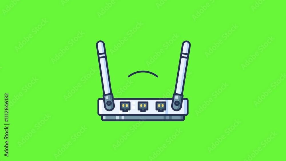 router animation video vector with green background, hd router animation video vector with green background, hd