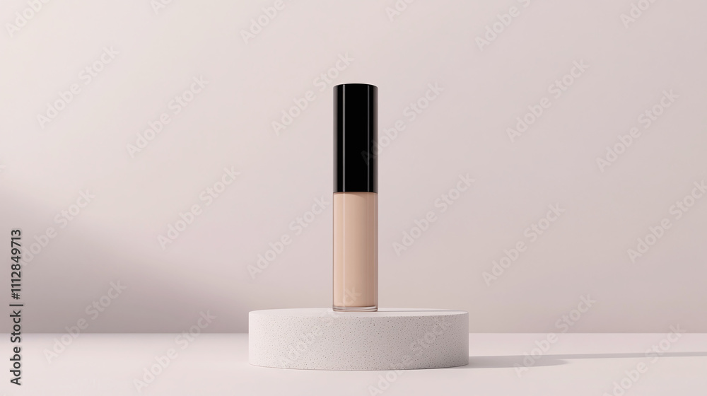 Makeup Product Displayed on a Minimalist Pedestal With Soft Lighting Showcasing Its Texture and Color Makeup Product Displayed on a Minimalist Pedestal With Soft Lighting Showcasing Its Texture and Color