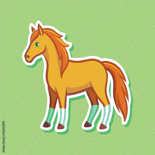 Charming Cartoon Horses Trotting Happily in Bright Colors on Playful Backgrounds for Kids and Animal Lovers Everywhere