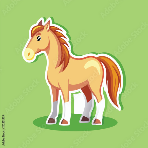 Charming Cartoon Horses Trotting Happily in Bright Colors on Playful Backgrounds for Kids and Animal Lovers Everywhere