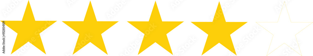 Obraz premium four stars icons rating vector
