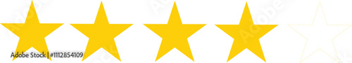 four stars icons rating vector