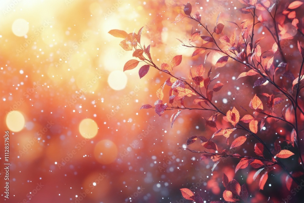 Colorful abstract swirl of shimmering particles on fabric resembling a dreamy landscape of light