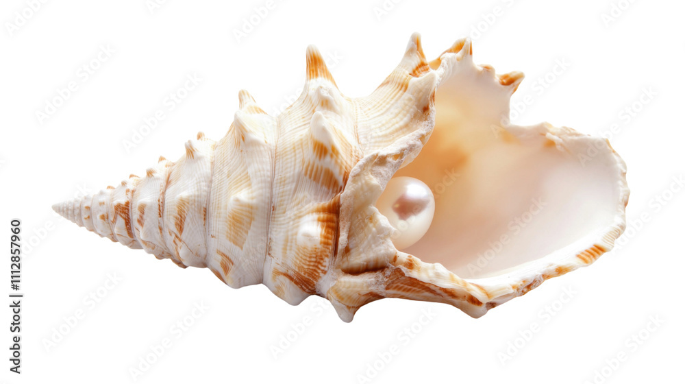 Seashell with pearl transparent background Seashell with pearl transparent background