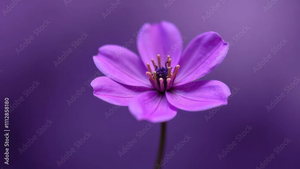 Close-up of a vibrant purple flower against a soft purple background Close-up of a vibrant purple flower against a soft purple background