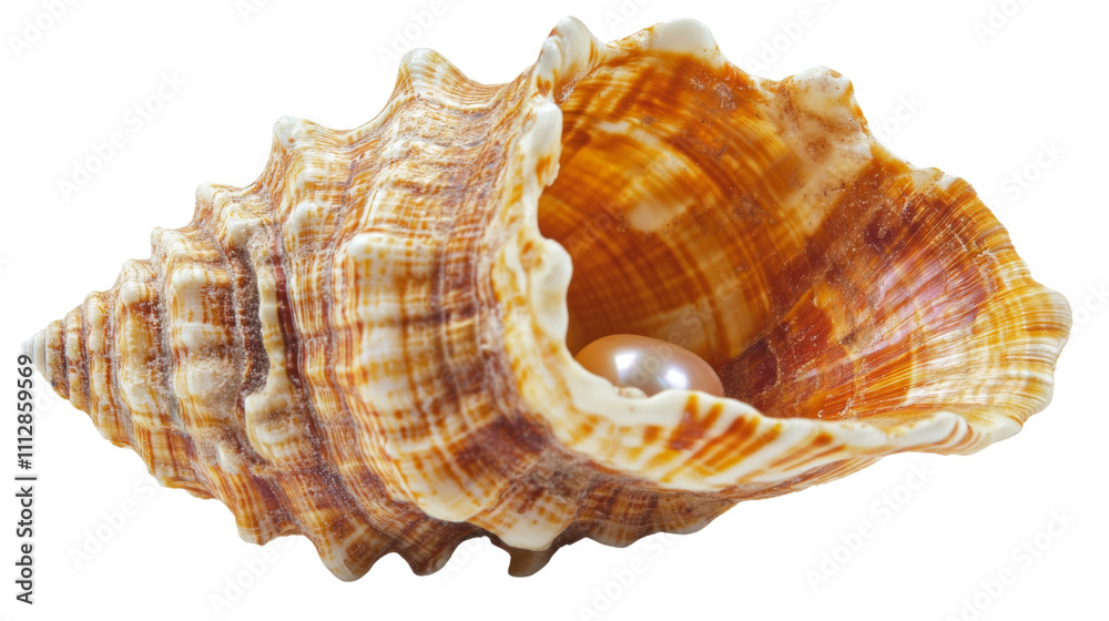 Seashell with pearl transparent background Seashell with pearl transparent background