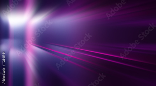 Dark abstract background with neon lines and shapes.