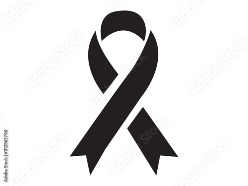 awareness ribbon on white