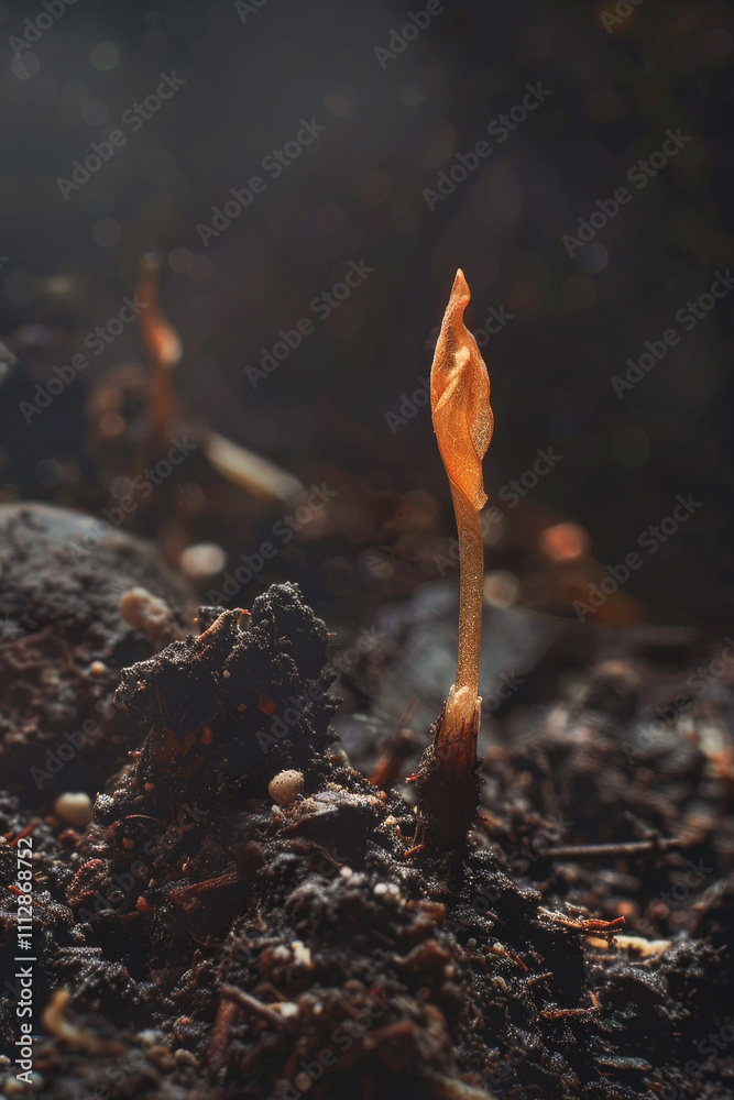 A sprout emerging from the ground Generative AI