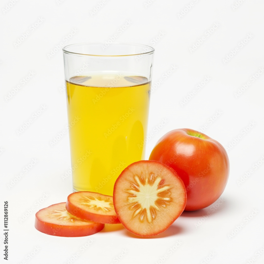 glass of tomato juice and tomato glass of tomato juice and tomato