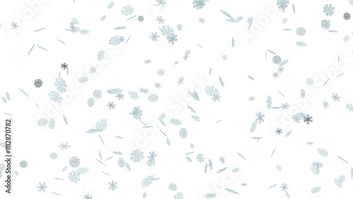 snowflakes on transparent background 