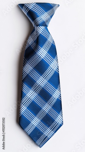 Classic navy plaid tie with white accents perfect for business and formal events