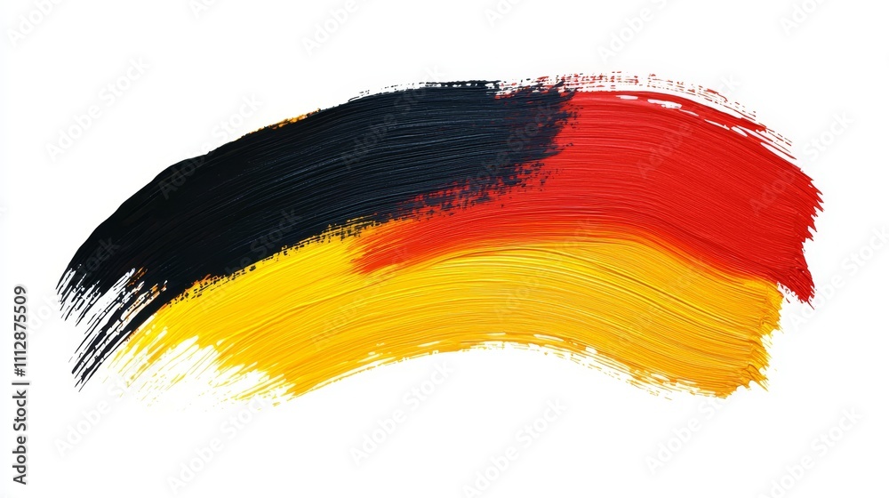 Obraz premium the german flag painted on a white background