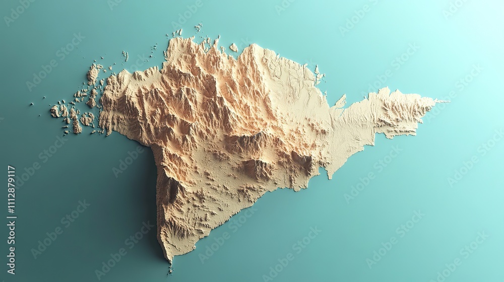 Obraz premium A minimalist map of Argentina set against a soft, neutral background, emphasizing clean lines and shapes.