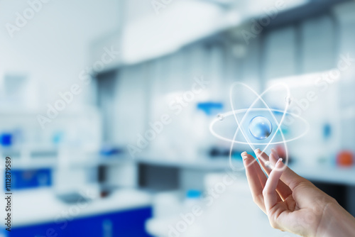 Quadro su tela Scientific discoveries and atomic energy.