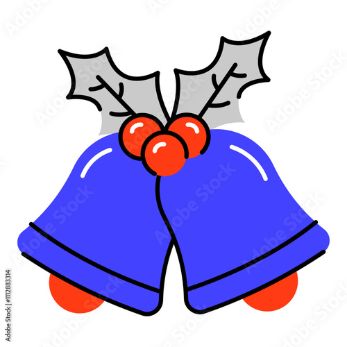 Christmas Colored outline icons pack