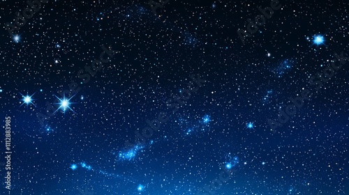 A blue sky filled with lots of stars