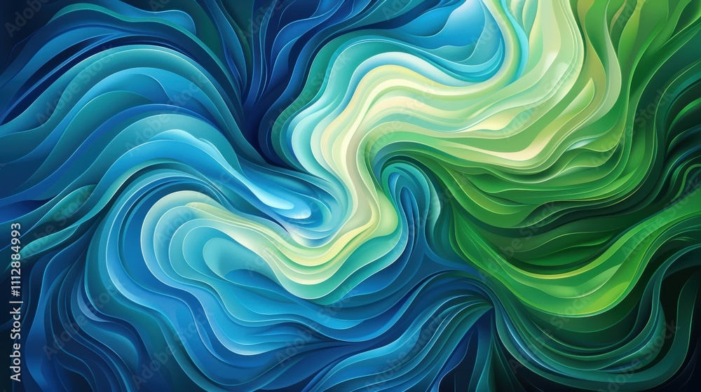 Abstract design with swirling patterns in vector format, representing vibrant water currents Abstract design with swirling patterns in vector format, representing vibrant water currents